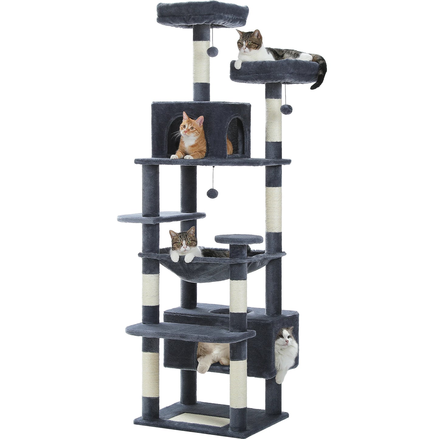 PEQULTICN Five-Level Cat Tree Tower With Scratching Posts