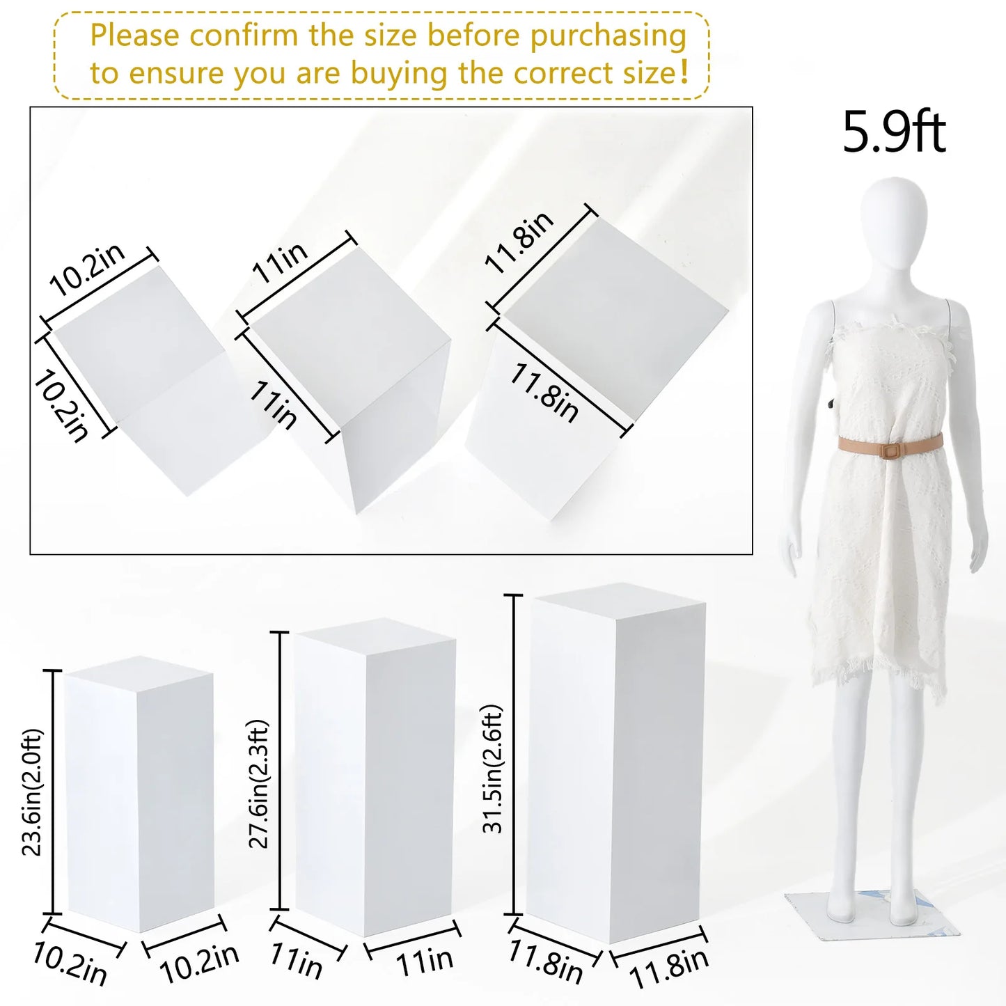Iron Display Pedestal Stands 6 Pack For Dessert Tables