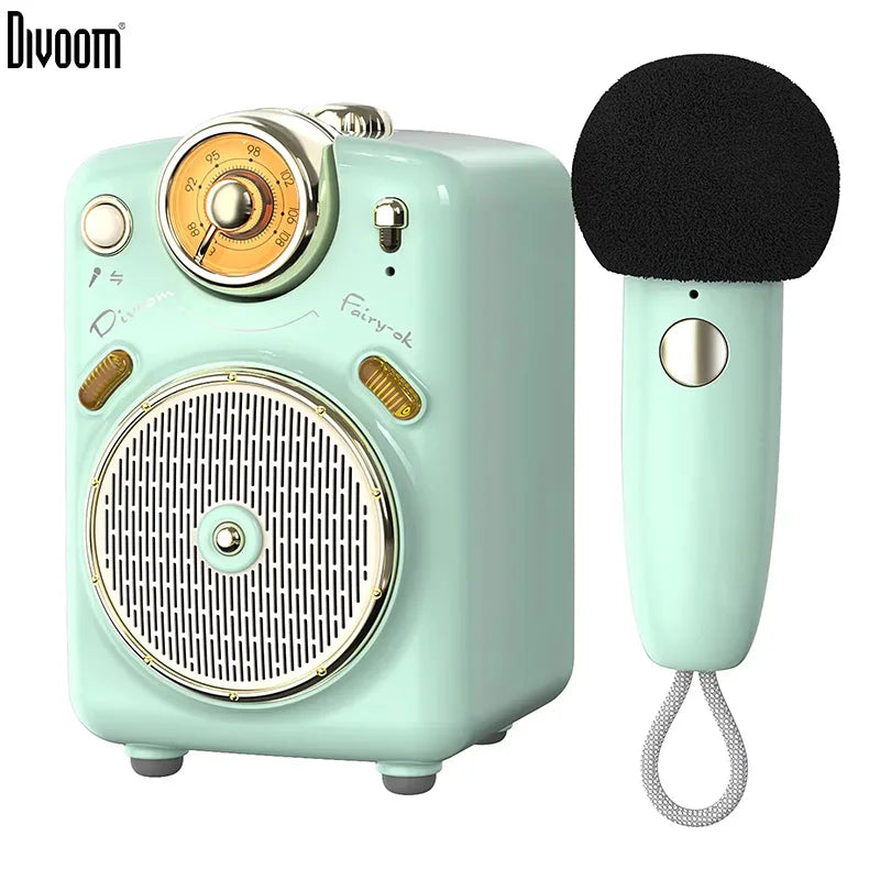 Divoom Fairy-OK Retro Mini Bluetooth Karaoke Speaker With Microphone