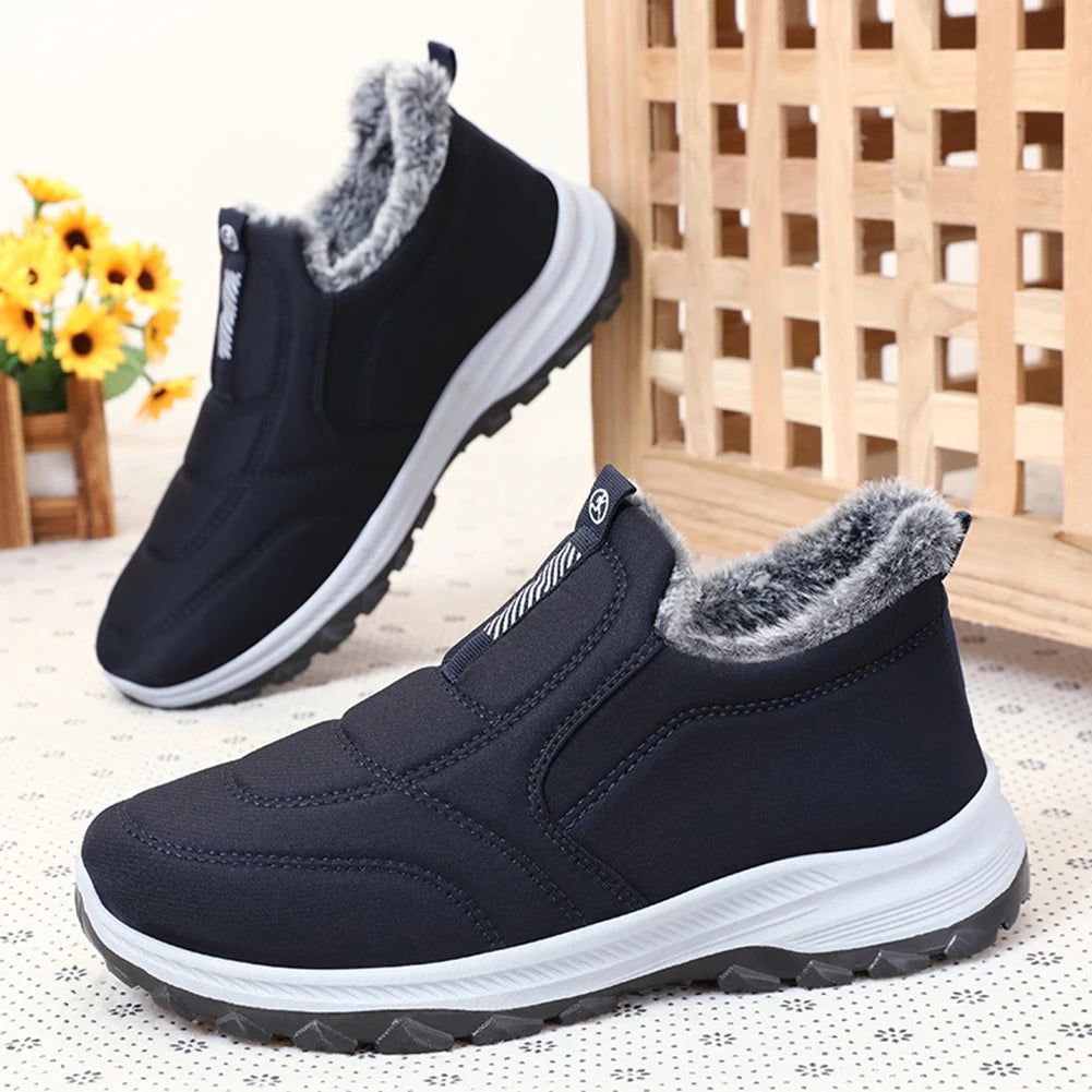 Warm Thermal Ankle Boots Non Slip Walking Shoes For Men