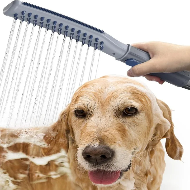 Dog Shower Attachment With Metal Diverter For Easy Bathing Three Spray Modes
