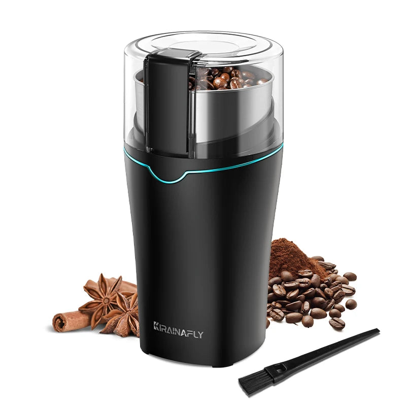Professional Coffee Grinder with Removable Stainless Steel Cup Coffee Beans Grinder for Spices Herb Grain Mill for Kitchen 300W