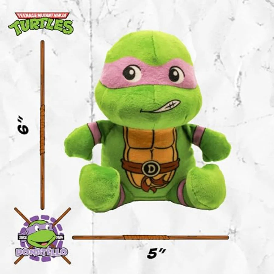 Teenage Mutant Ninja Turtle Official Merchandise TMNT Toys Squeaky Plush Dog Toy Stuffed Animal Turtle Squeaks for Interactive