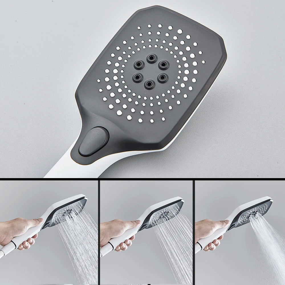 SAFLIHCAR Digital Display 4 Function Wall Mount Shower System Faucet Hot Cold Water