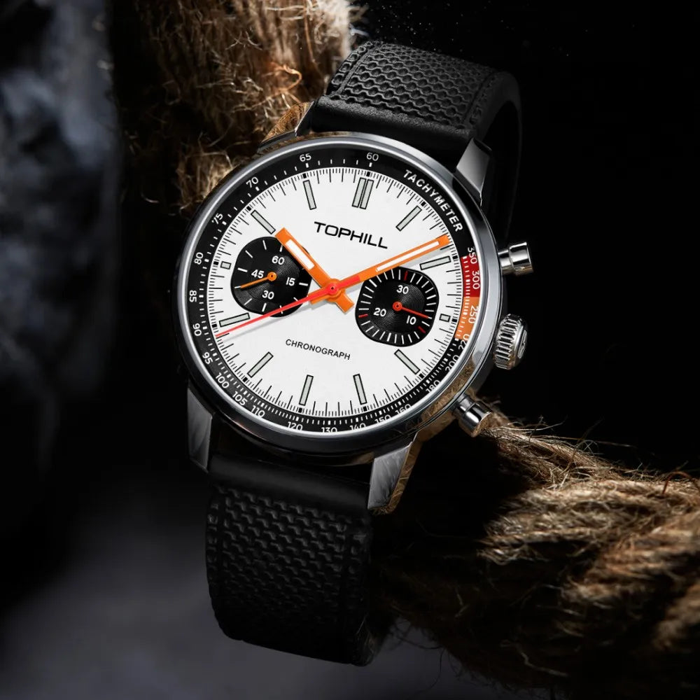 TOPHILL Chronograph Pilots Watch Seagull ST1901 Movement
