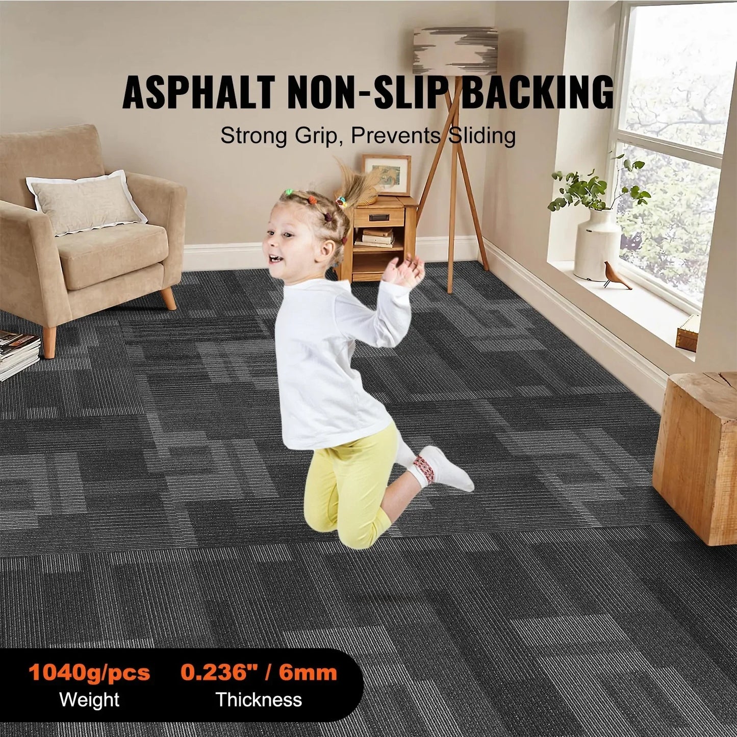 Carpet Tiles With Padding For Living Room Flooring