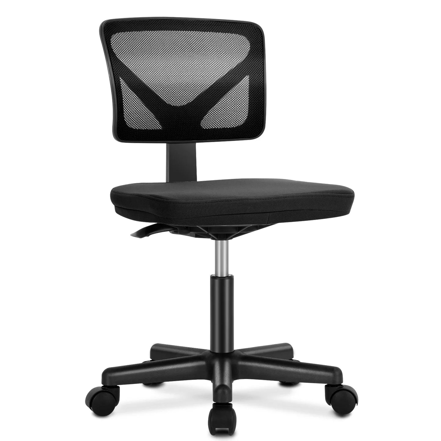 JHK Armless Mesh Office Chair With Lumbar Support 360 Swivel