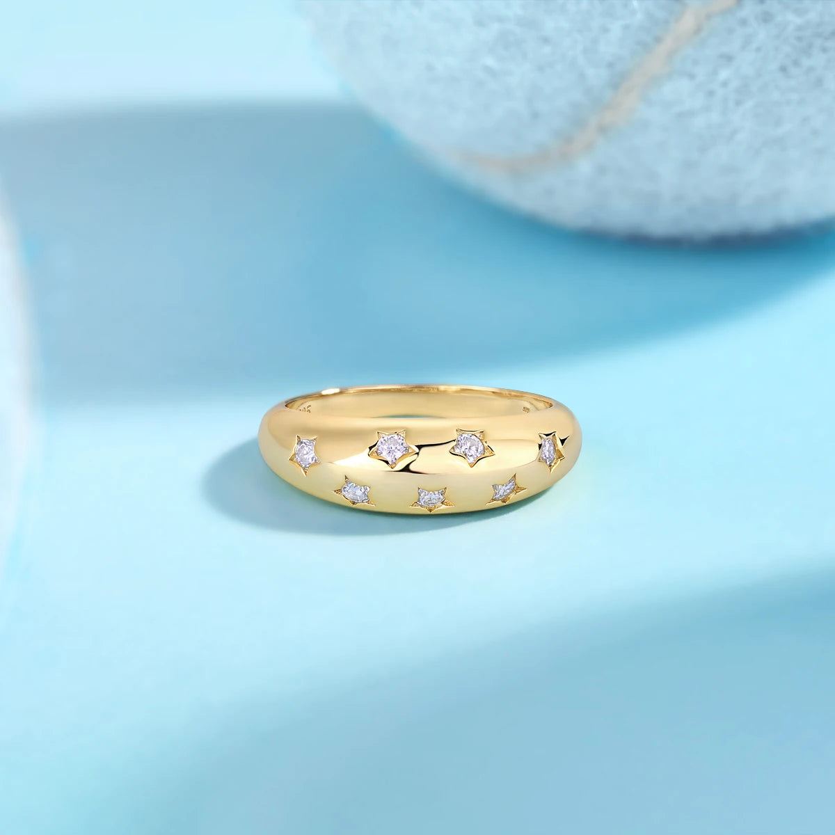 JIUZUAN Moissanite 925 Sterling Silver Engagement Ring GRA Certified