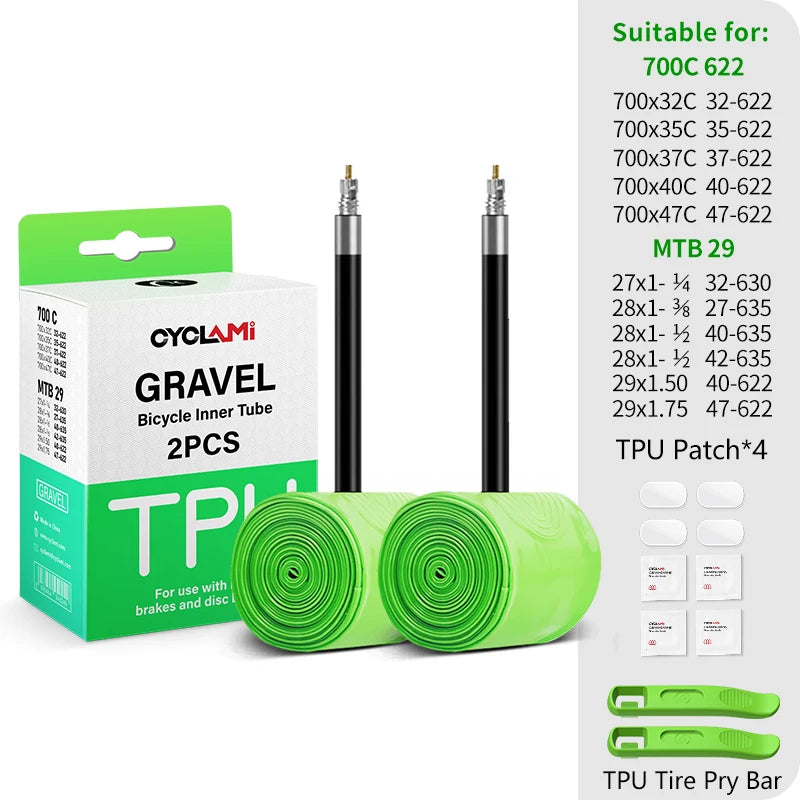 CYCLAMI Ultralight TPU Inner Tube for Gravel Road Bikes