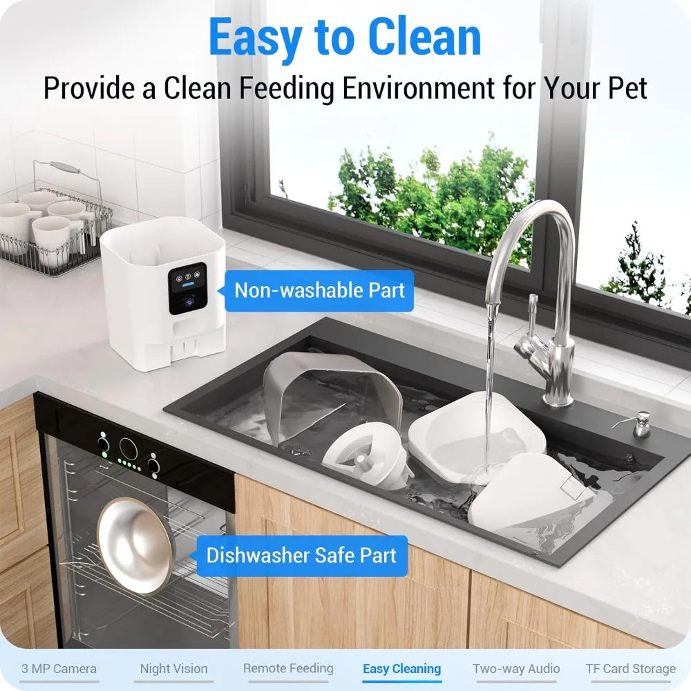 Automatic Cat Feeder With 2K Camera And 5G WiFi Pro