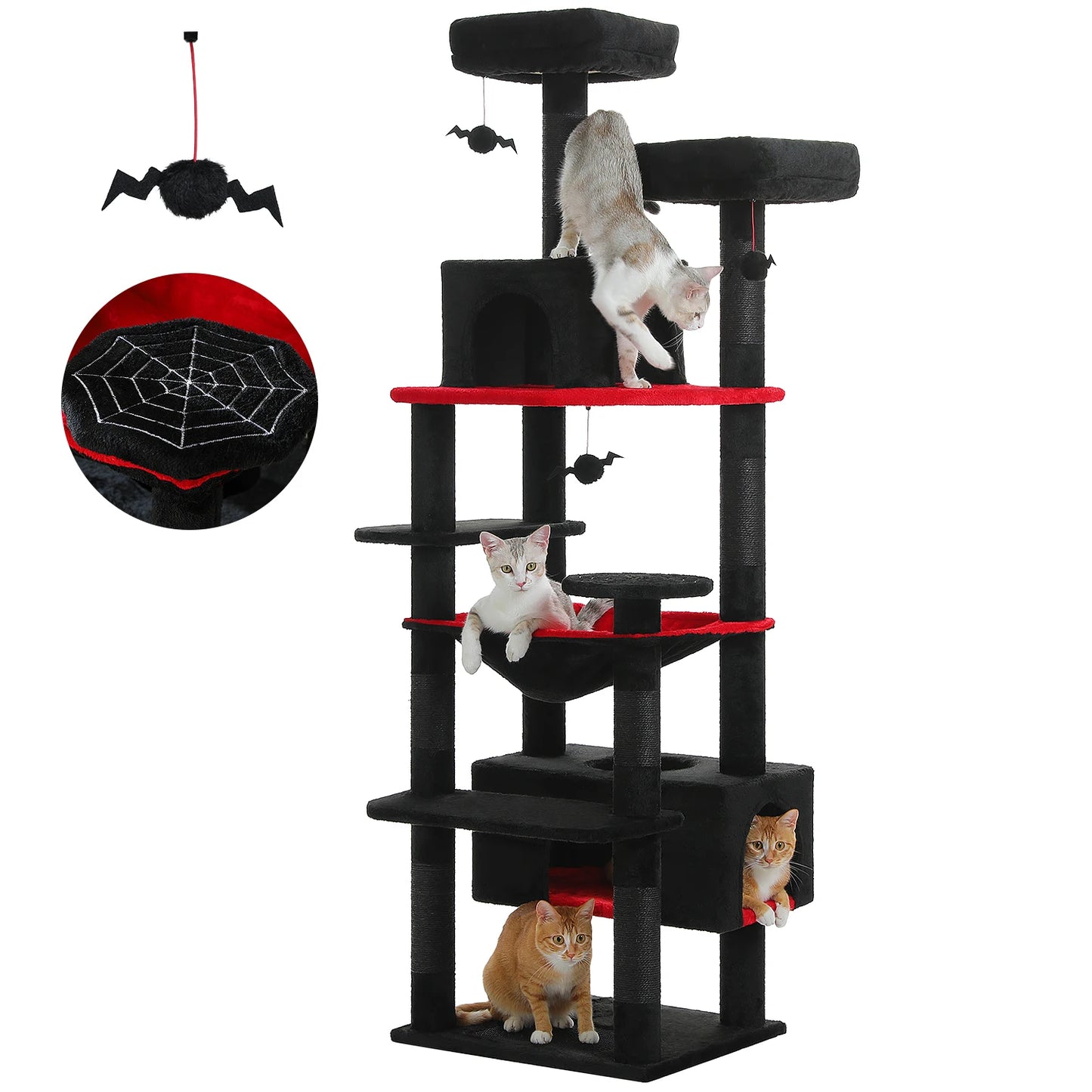 PEQULTICN Five-Level Cat Tree Tower With Scratching Posts
