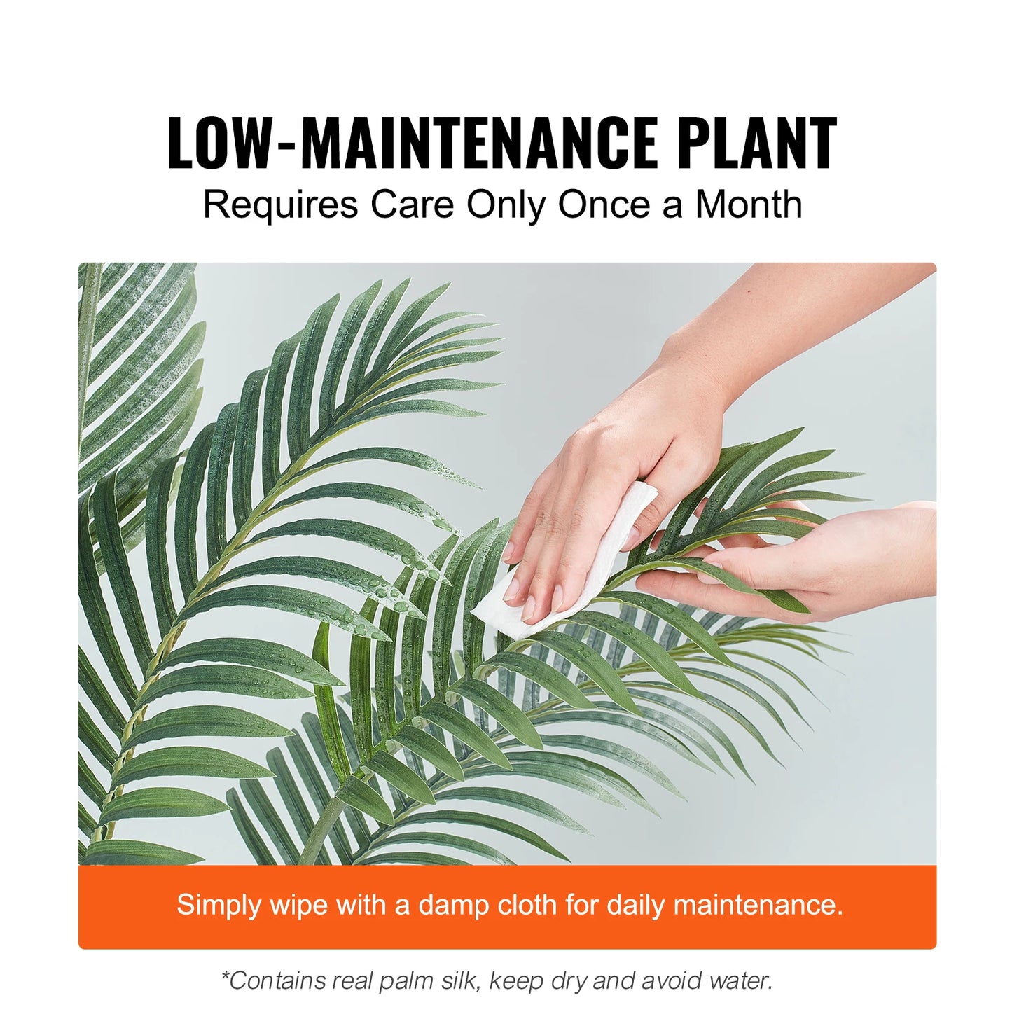 Artificial Palm Tree Faux Plant With Anti Tip Tilt Protection And Low Maintenance PE Material For Home Prop 65 Compliant