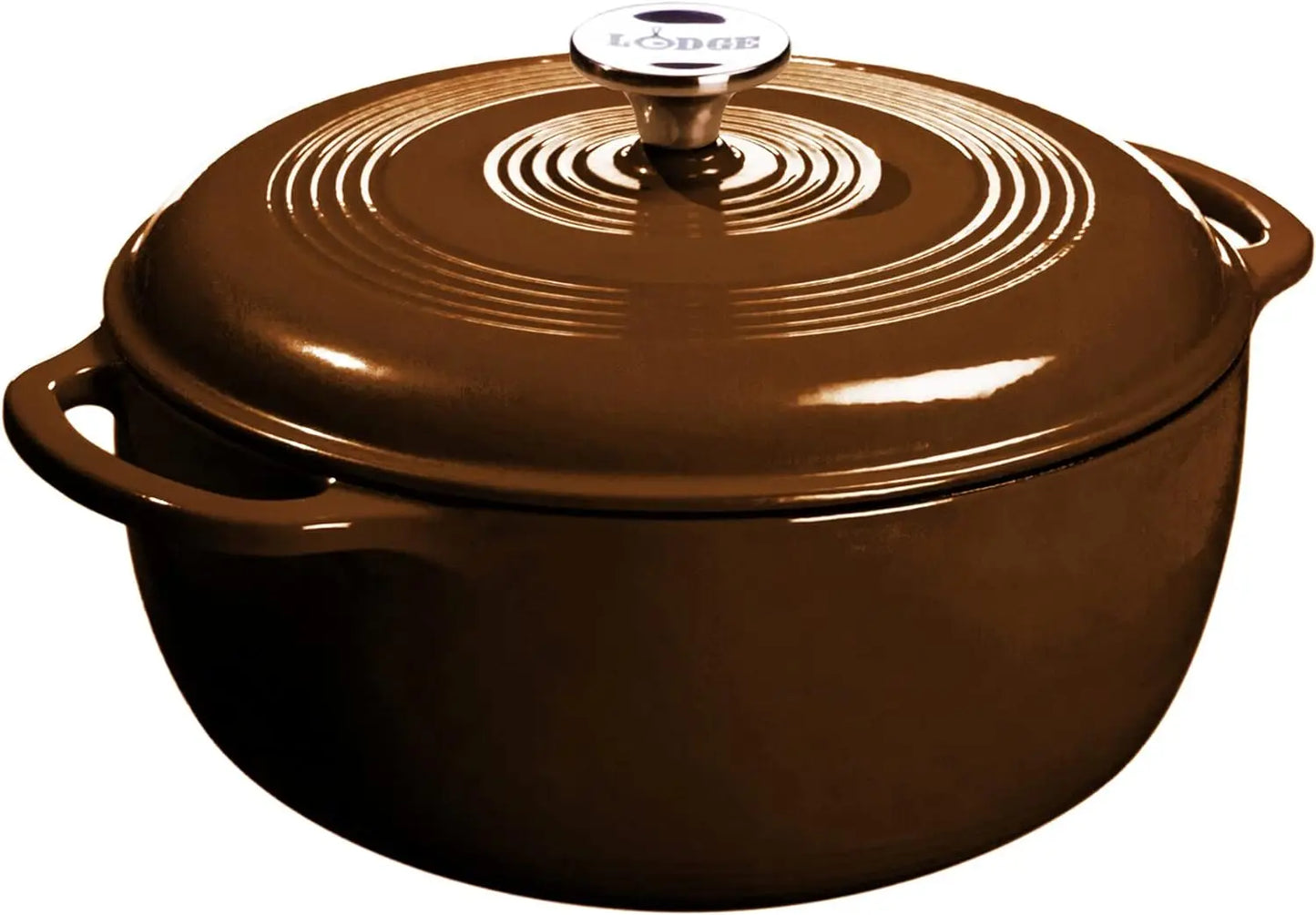Lodge 6 Quart Enameled Cast Iron Dutch Oven with Lid Dual Handles Oven Safe up to 500° F or on Stovetop Use to Marinate Cook