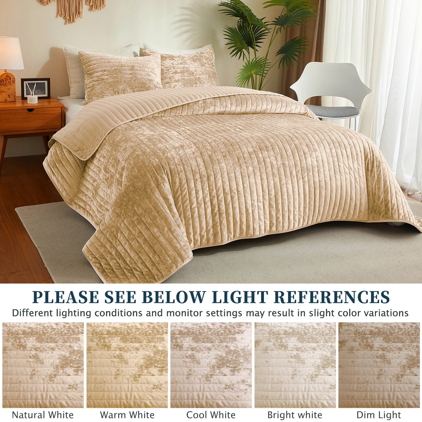 Bed Cover Mattress Topper Velvet Quilted Set For Home Use