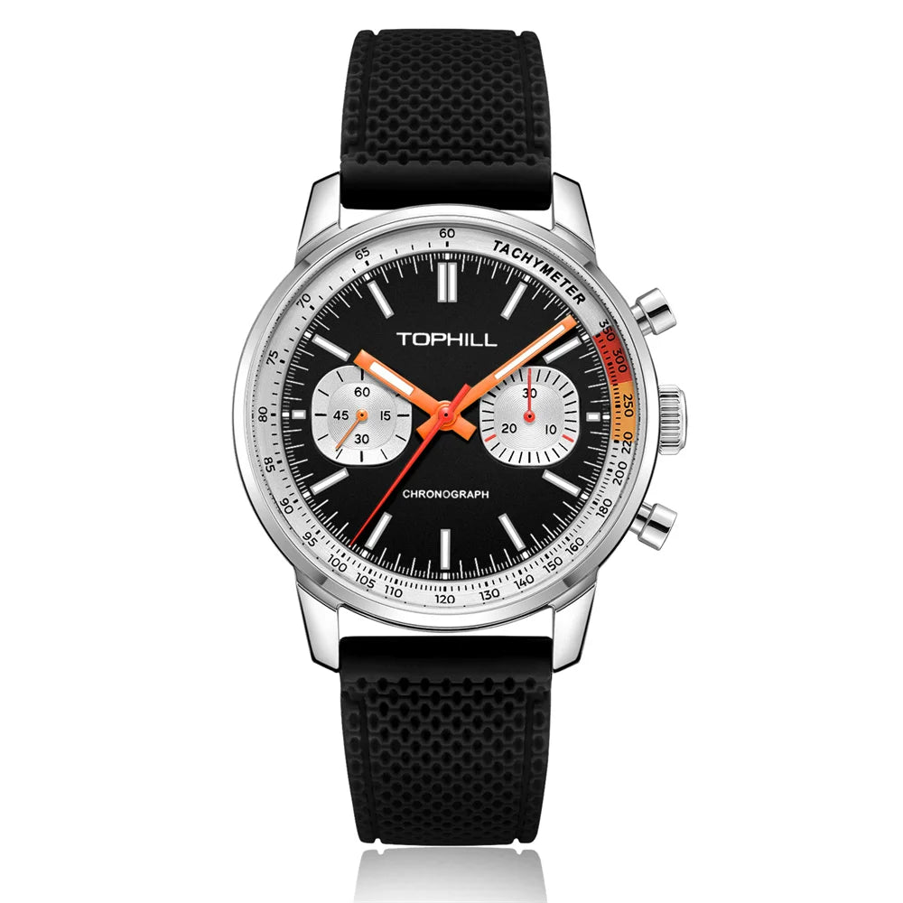 TOPHILL Chronograph Pilots Watch Seagull ST1901 Movement