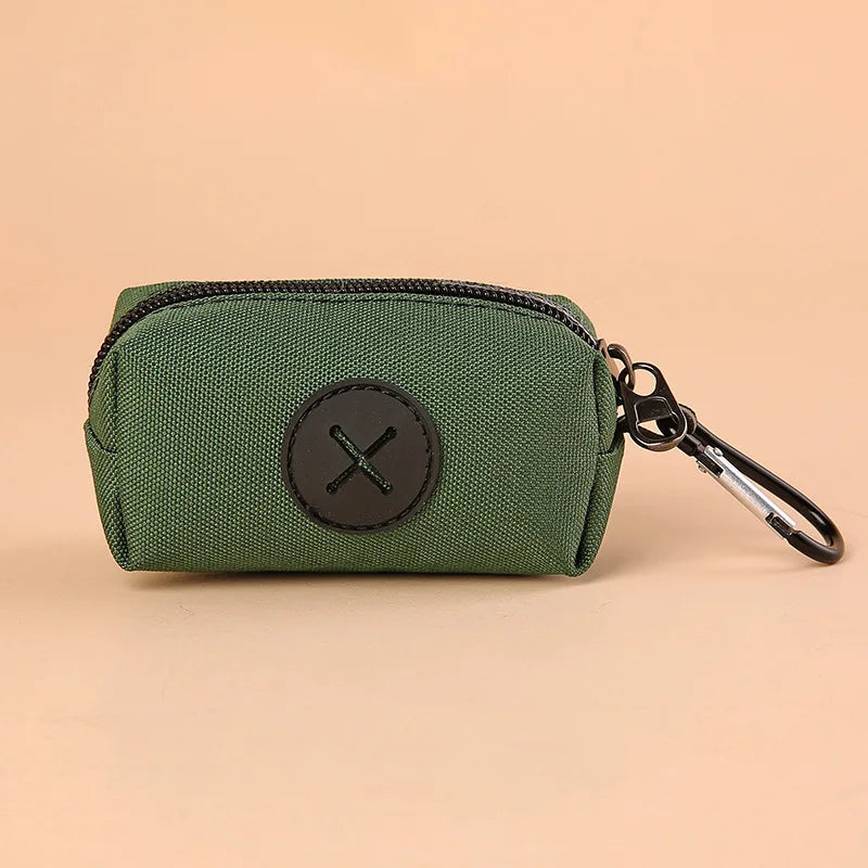 NONEDog Litter Canvas Dog Poop Bag Holder With Carabiner Clip