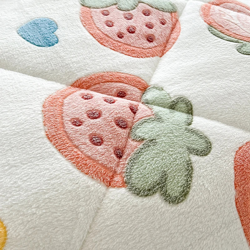 NONECN All-Season Thickened Lam b Wool Sherpa Quilt Set 3-Piece