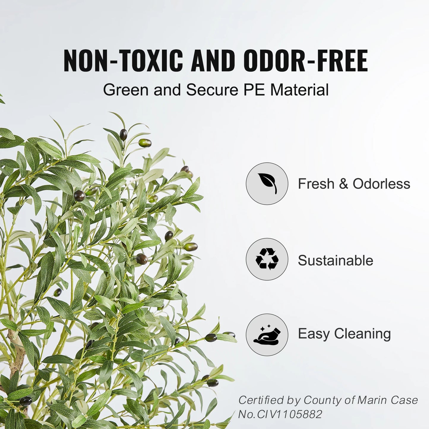 Artificial Olive Tree Faux Plant With Anti Tip Design For Stable Home Decor And Low Maintenance