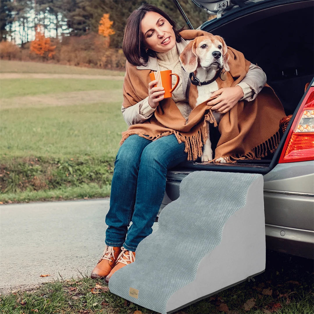 NONEDog High Density Foam Dog Steps For High Beds Sofas