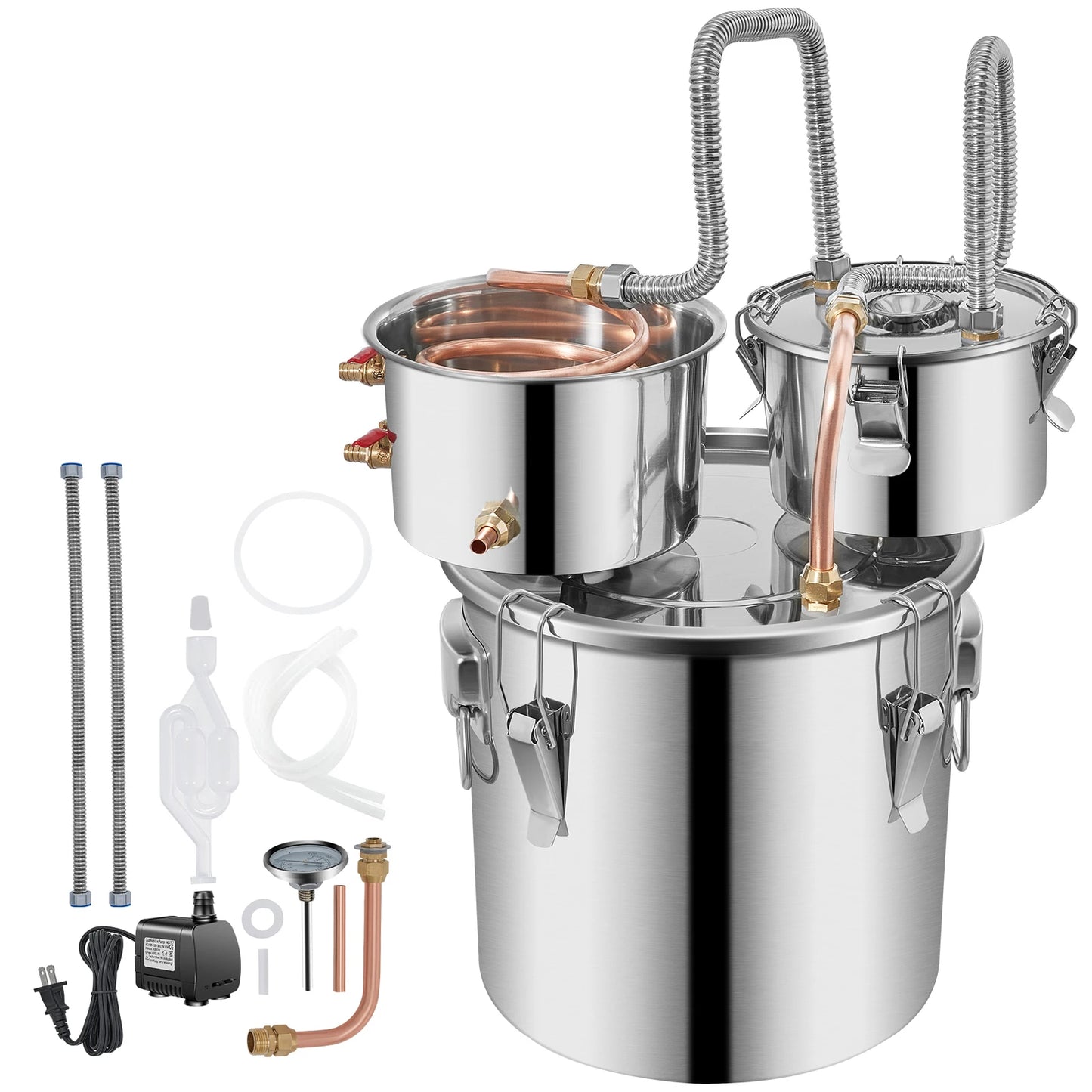 SucceBuy Premium Alcohol Distiller Stainless Steel Moonshine Still For Homebrewers