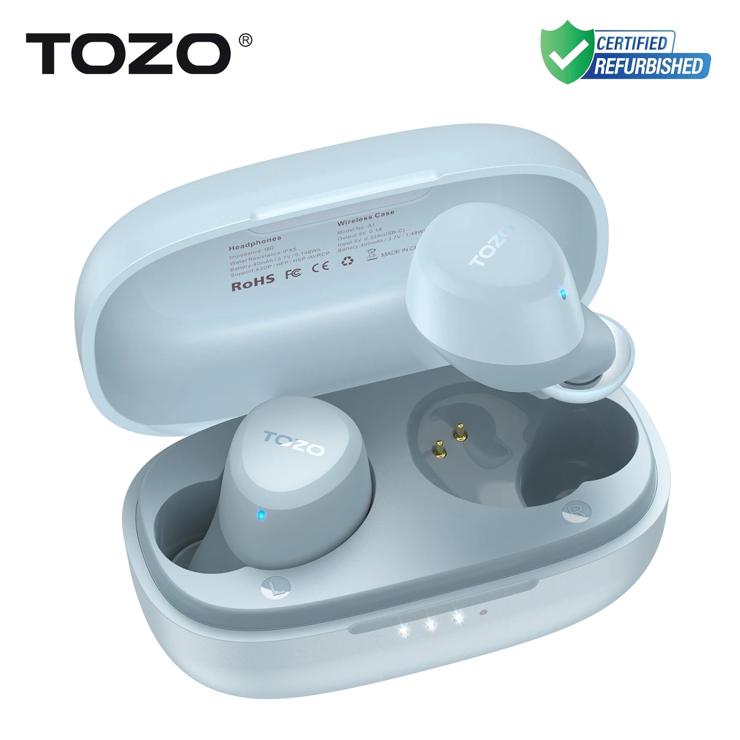 TOZO TWS Earbuds Wireless Bluetooth Headphones With Mic Waterproof