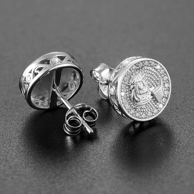 ICEOUTBOX Moissanite Stud Earrings 925 Sterling Silver