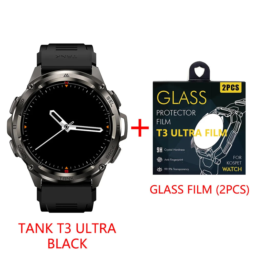 KOSPET Tank T3 Ultra GPS Smartwatch for Men Altimeter Barometer
