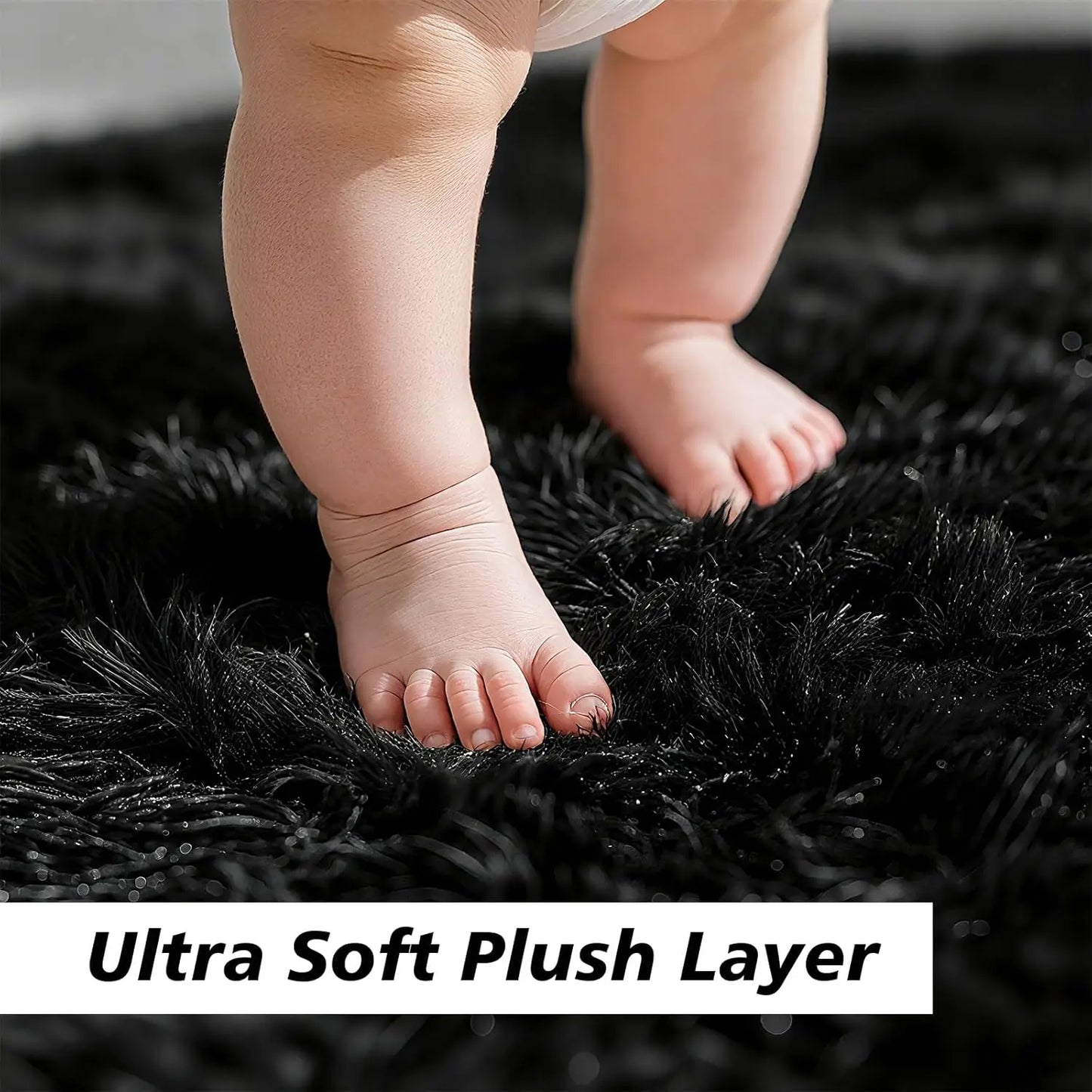 Fluffy Shag Area Rug Soft Plush Carpet For Living Room