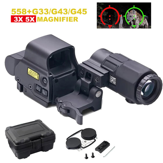 Bestsight 558 Holographic Collimator Sight 68MOA Ring Reticle QD Mount