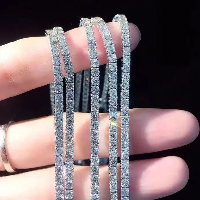 Morganite Tennis Bracelet 18K White Gold Plated Sterling Silver