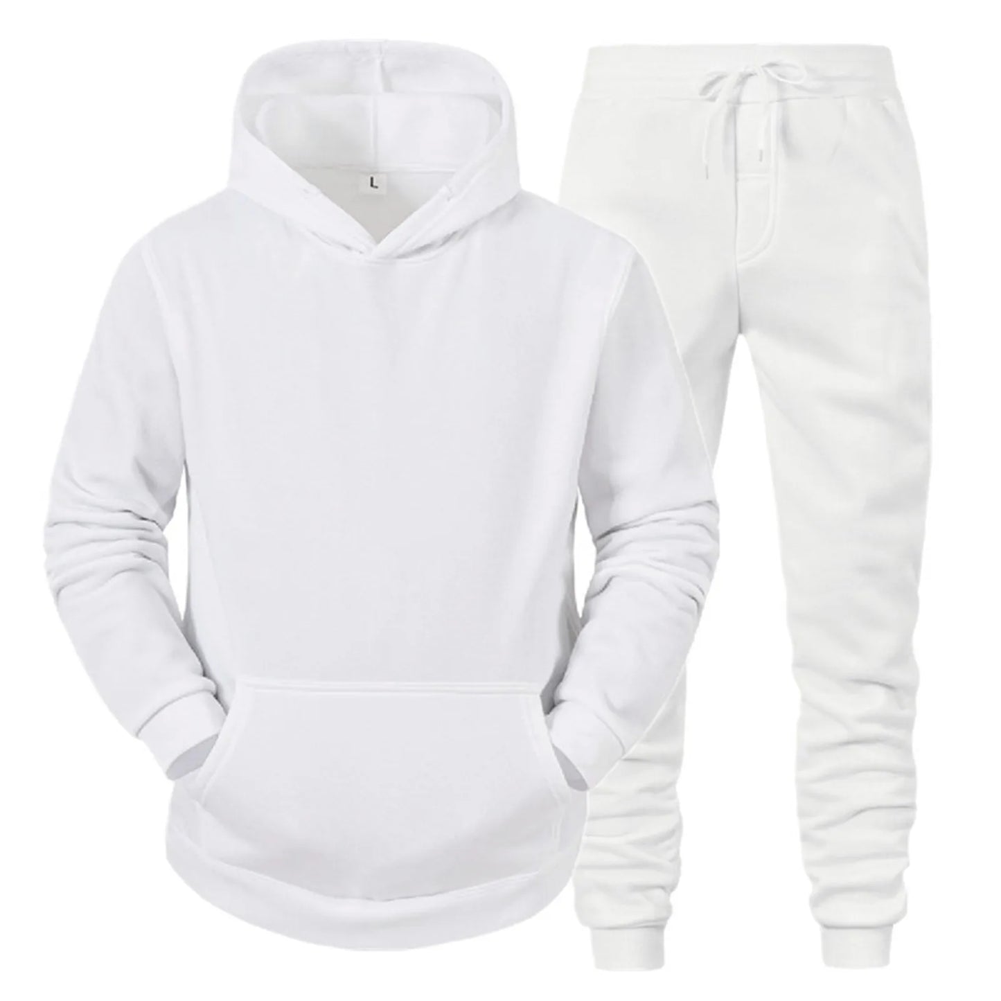 Mens Hooded Sweatshirt and Tracksuit Set Casual Sportswear