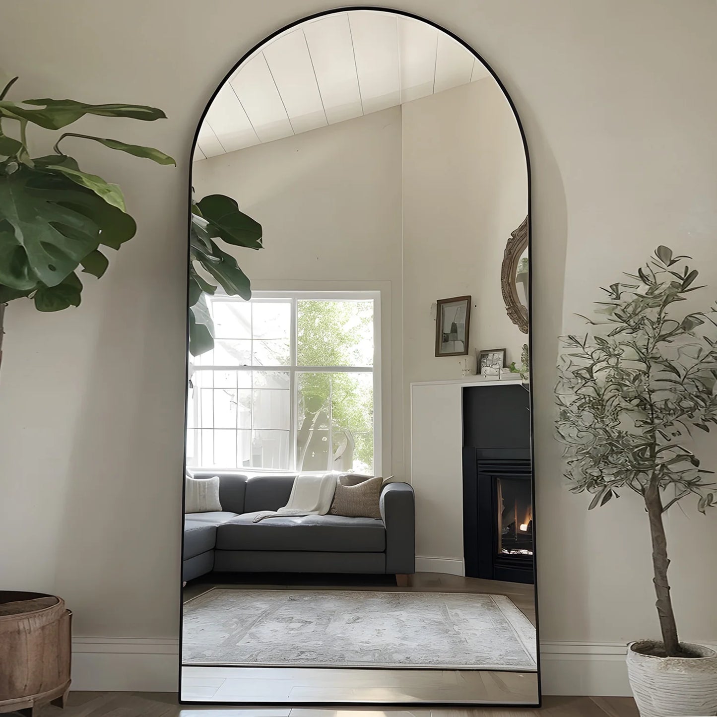 Antok Arch Floor Mirror Freestanding Full Length for Bedroom and Living Room Decor