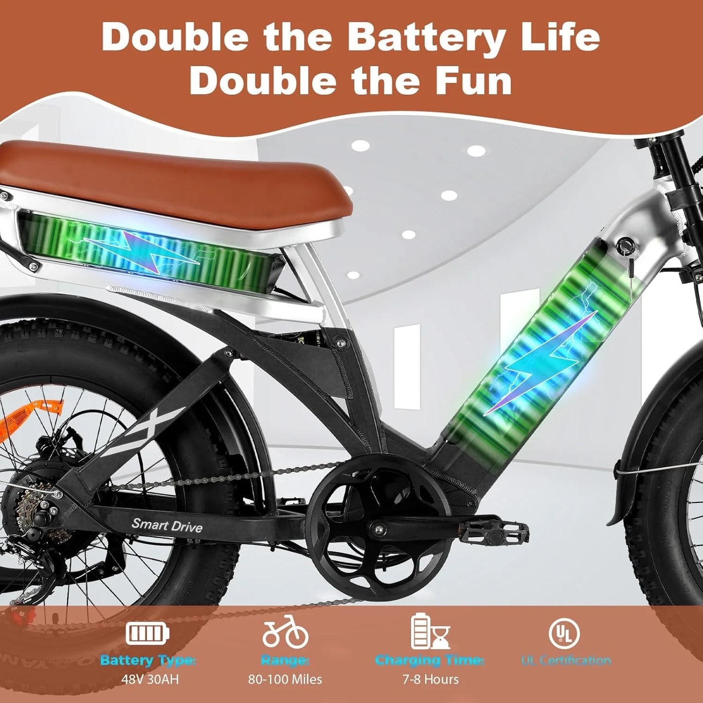 Baolujie Dual Motor 2000W Electric Bike Full Suspension