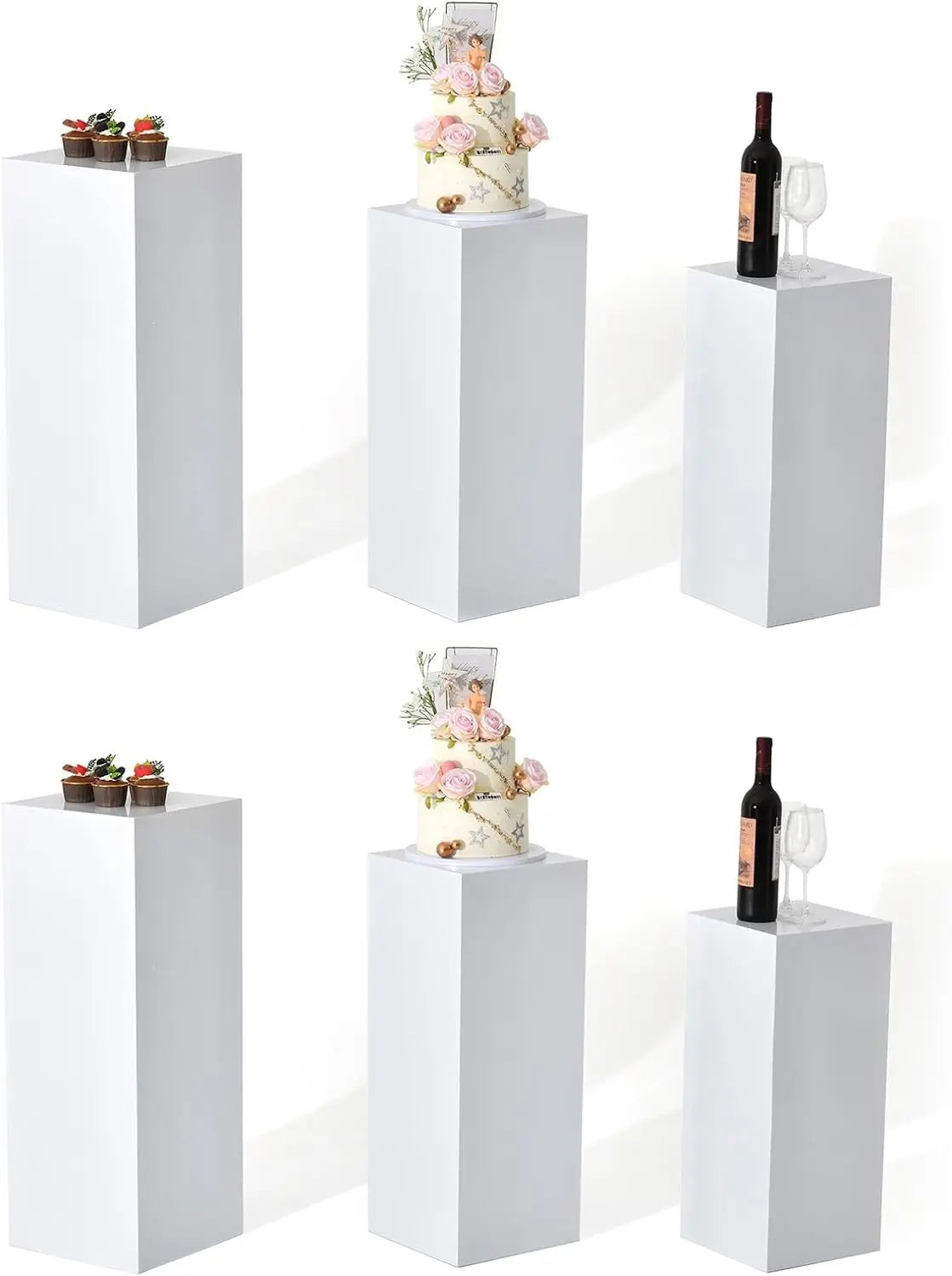 Iron Display Pedestal Stands 6 Pack For Dessert Tables