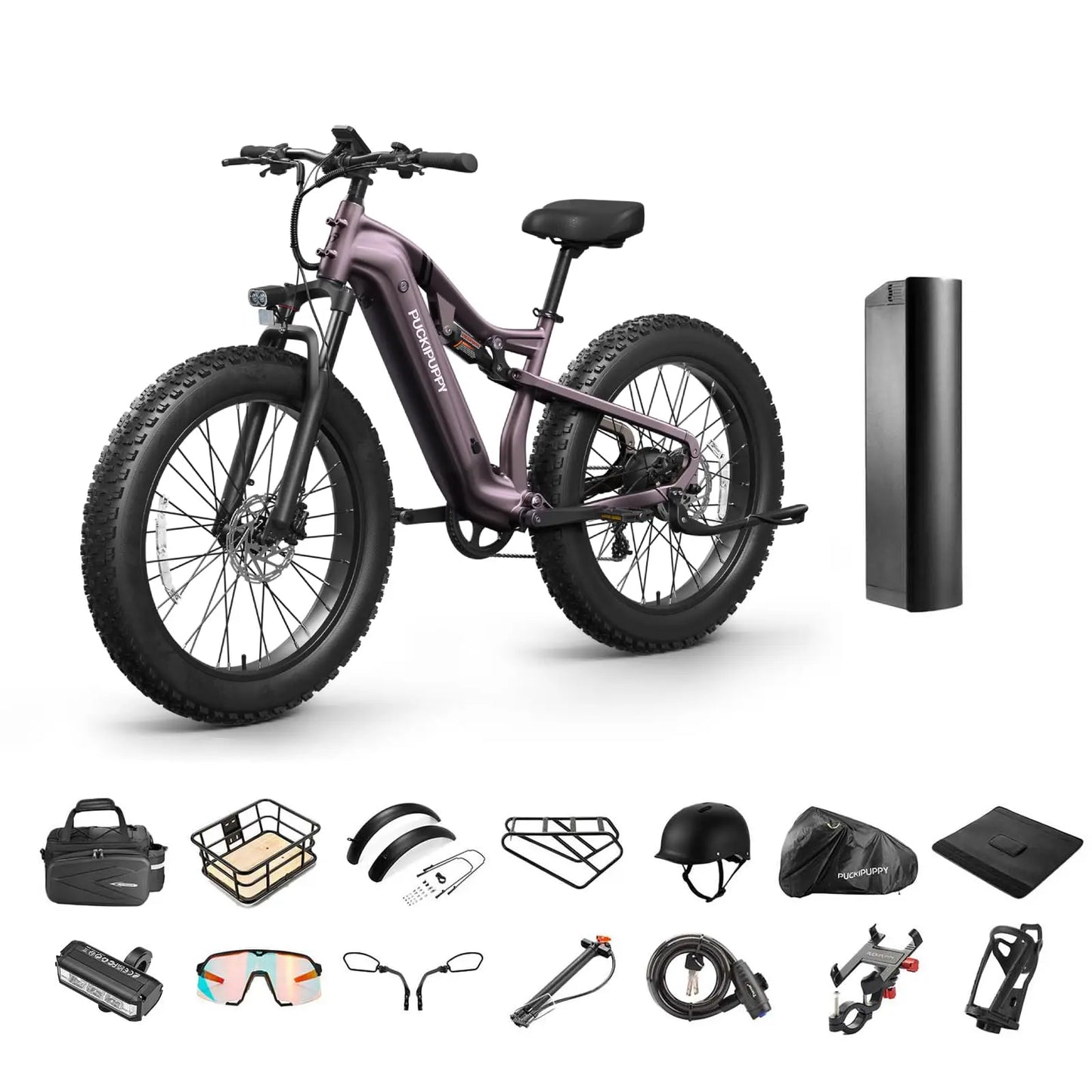 PUCKIPUPPY Labrador Pro Electric Mountain Bike 1350W 48V 20Ah