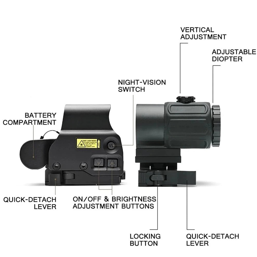 Bestsight 558 G43 Holographic Collimator Sight for 20mm Rail Mounts
