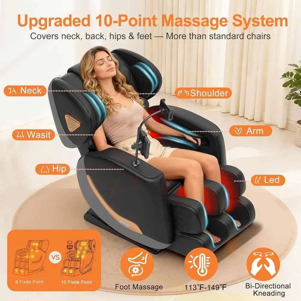 ZHUXIANG Luxury Zero Gravity Shiatsu Massage Chair With Heat