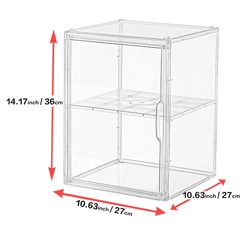 NONECN Acrylic Display Box Stackable Storage Case For Figurines