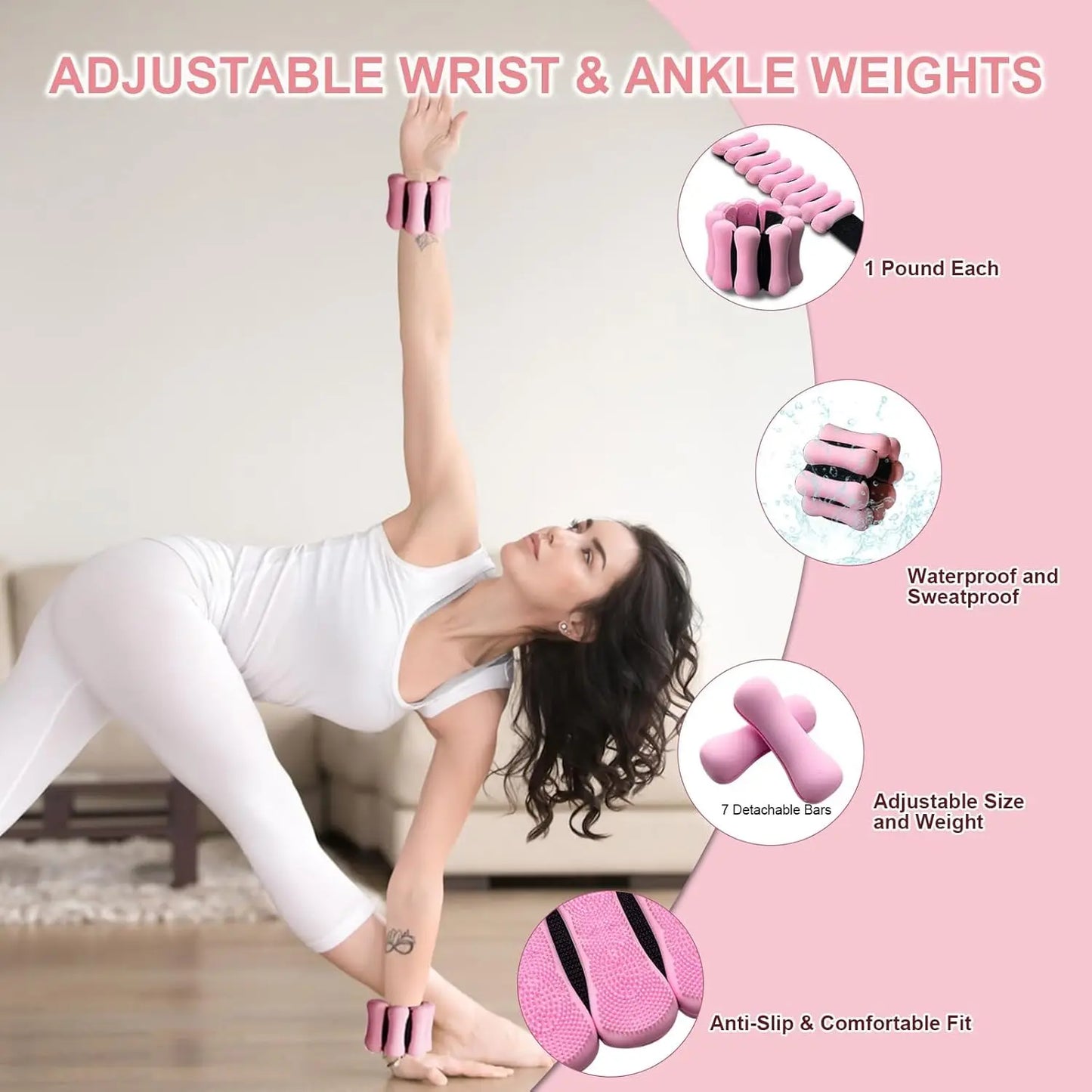 Complete Pilates Set with Ring, Ball, Weights & Bands for Home Workout - Yoga Essentials