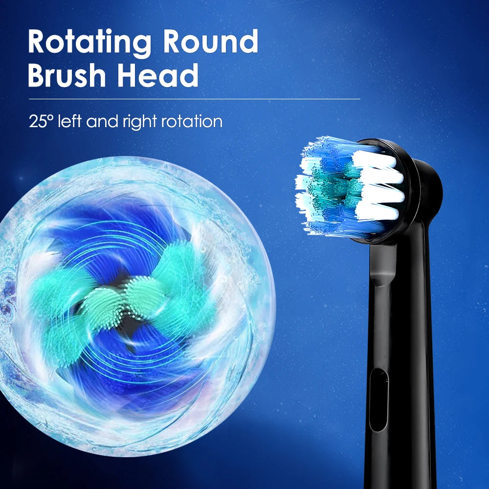 AFDEAL Premium Rotary Electric Toothbrush Rechargeable 4 Heads Multimode Cleaning
