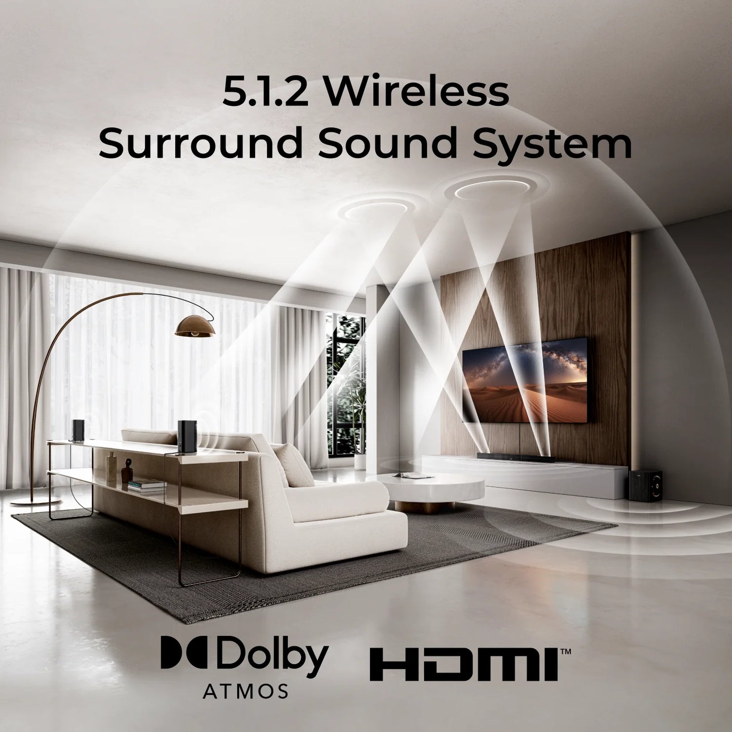 ULTIMEA Skywave X40 5.1.2ch Dolby Atmos Wireless Surround Sound System