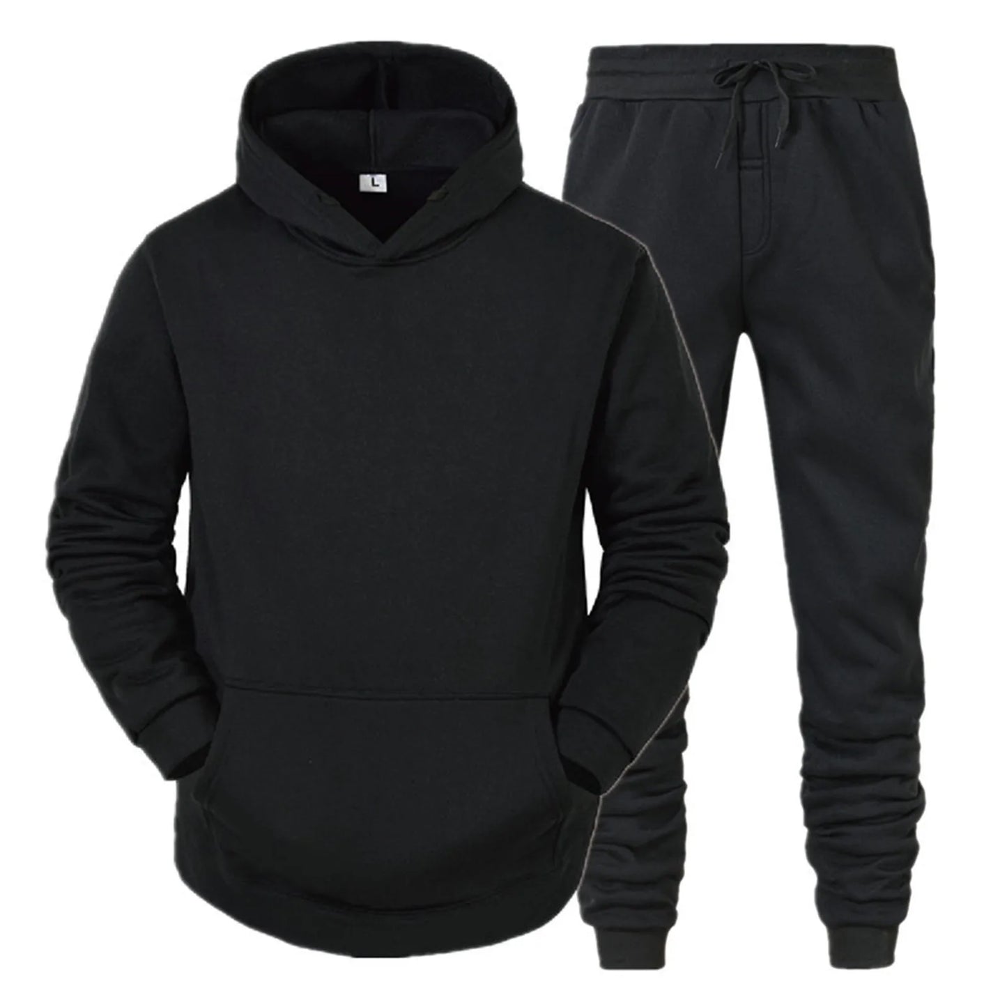 Mens Hooded Sweatshirt and Tracksuit Set Casual Sportswear
