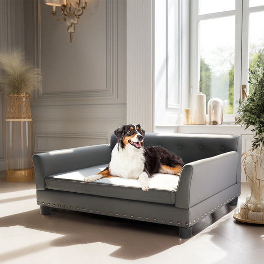 BINGOPAW Elevated Dog Bed Sofa With Waterproof Removable Cushion