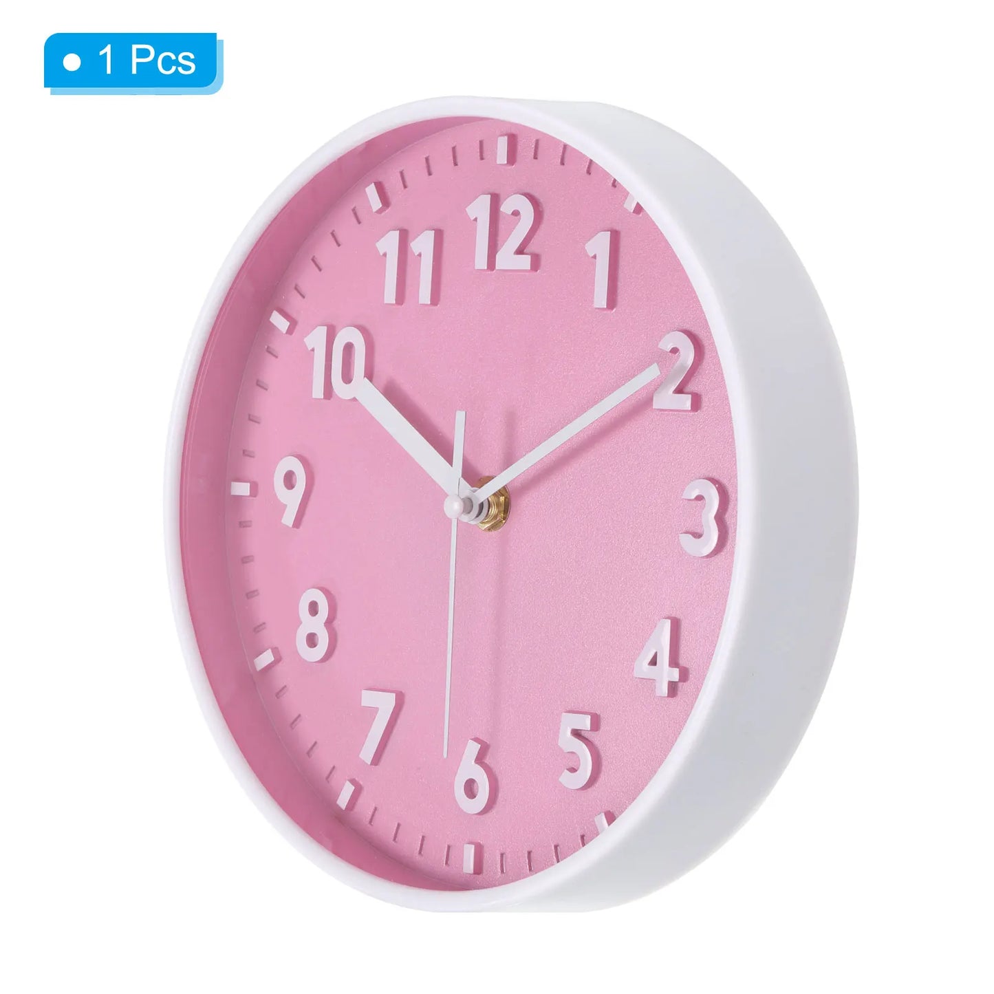 UXCELL Quartz Silent 3D Numeral Round Wall Clock Battery Operated For Office And Bedroom