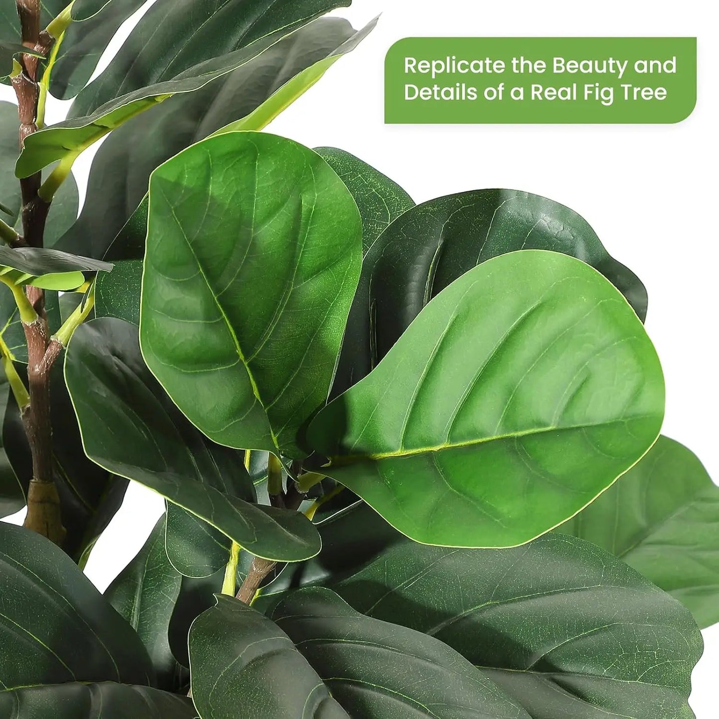 HiMIS Artificial Fiddle Leaf Fig Tree With Pot