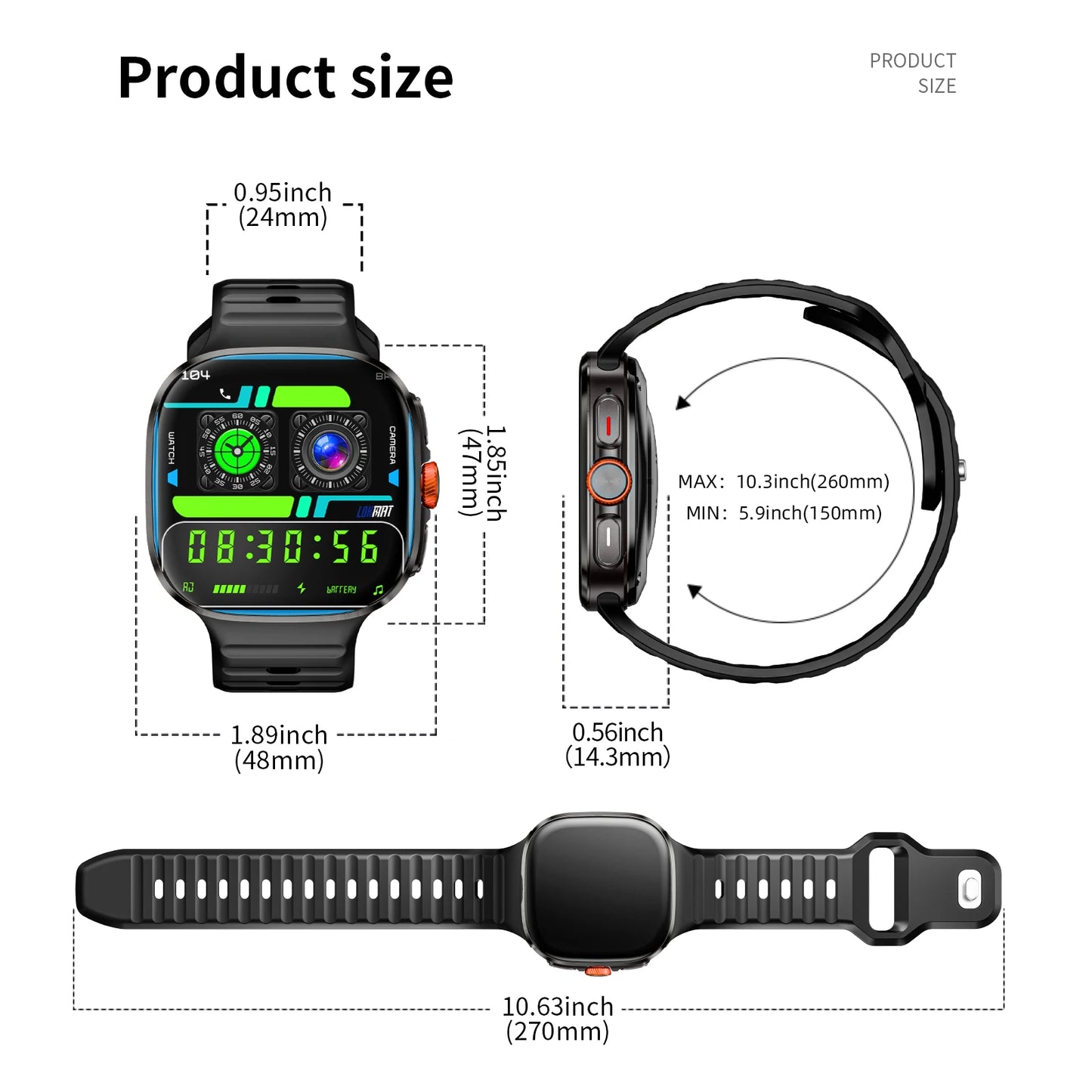 LOKMAT APPLLP 6 MAX Android Smartwatch With AI Translation ChatGPT