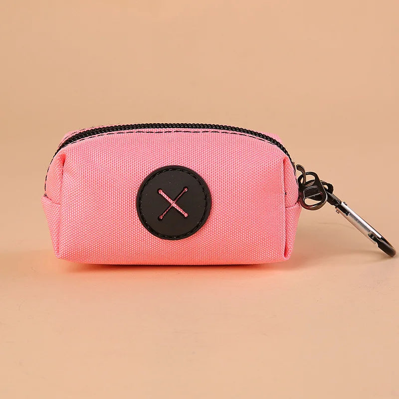 NONEDog Litter Canvas Dog Poop Bag Holder With Carabiner Clip