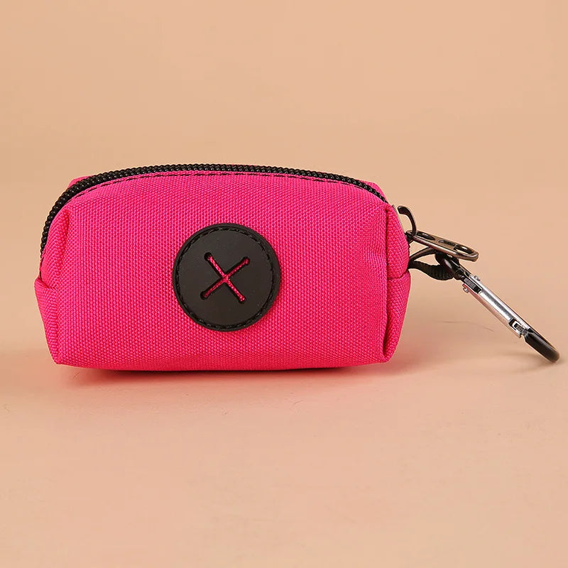 NONEDog Litter Canvas Dog Poop Bag Holder With Carabiner Clip