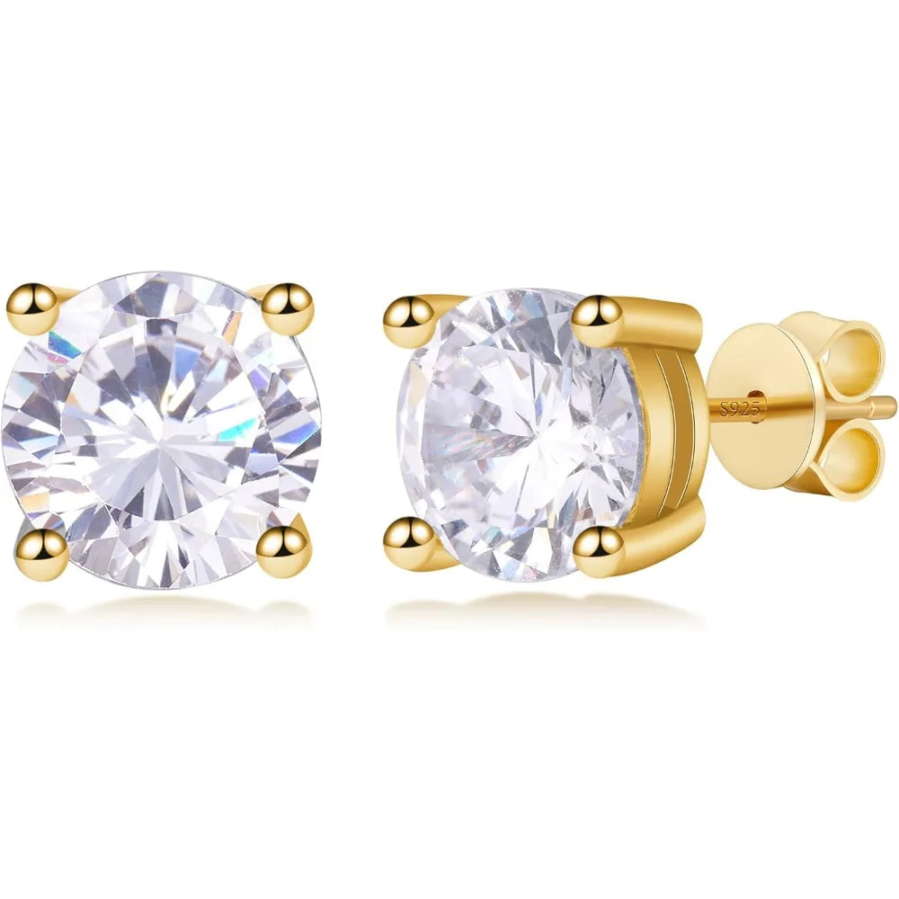 NONECN Moissanite Stud Earrings 925 Sterling Silver Posts