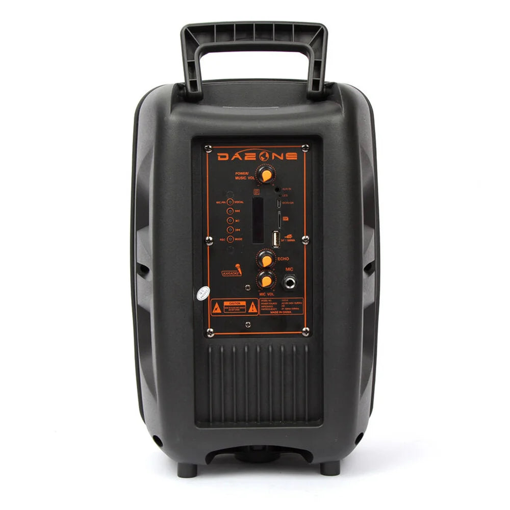 CURUK 1000W Portable Bluetooth Speaker LED Light Karaoke Mic Remote